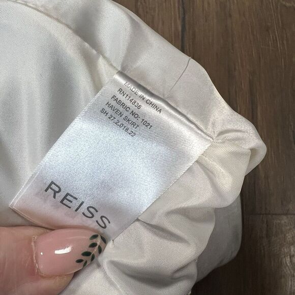 REISS Wool Blend Haven Pencil Skirt In Gray Size 6 - Picture 5 of 7